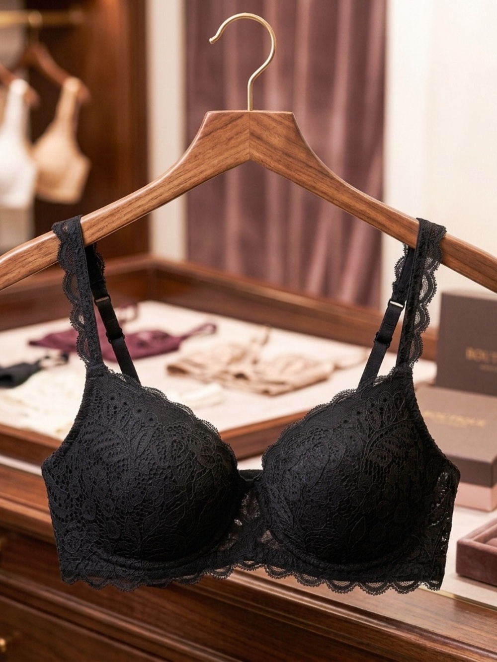 Black Lace Underwire Bra